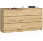 AKORD AKORD CLP Artisan Tölgy 6-Fiókos Komód OP0LK-140SZ6-ART (AKO-OP0LK-140SZ6-ART)