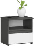 AKORD Furniture Factory AKORD CL1 Éjjeliszekrény Laminált Grafitszürke-Fehér (AKO-OP0LCL1SZARBIA001)