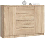 AKORD AKORD CLP K140 Komód Laminált Sonoma Tölgy 4 Fiókos (AKO-OP0LKOMDAB005)