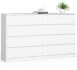 AKORD AKORD CLP 160 Fehér Matt Komód 8 Fiókkal (AKO-OP0LK-160BIA8)