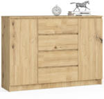 AKORD AKORD CLP Artisan Tölgy Komód 4 Fiókos 2 Ajtós (AKO-OP0LKOMART006)