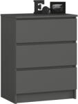 AKORD AKORD CLP K60 Komód Matt Grafitszürke 3 Fiókos (AKO-OP0LK-6SZAR002)