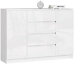 AKORD AKORD CLP K140 Magasfényű Fehér Komód (AKO-OP0LKOMBIA007)