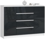 AKORD AKORD CLP K140 Komód Magasfényű Grafit MDF (AKO-OP0LKOMBIAGRA007)