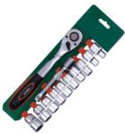 TROY Set antrenor cu clichet si capete tubulare de 1 2 Troy 26137 10-24 mm, 12 piese (T26137)