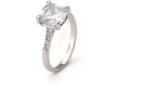 ElectraStore Inel Solitaire Placat Cu Aur Alb (1484)