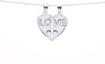 Electra Colier Argint 925 Pandantiv Dublu, LOVE (CO0202S)