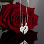 Electra Colier Din Argint 925 Cu Pandantiv Dublu My Valentine (AR0203S)