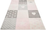 TA Covor pentru copii alb-roz cu model Ruth Dimensiuni: 160x220 cm Covor