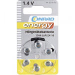Conrad energy ZA10 hallókészülék elem, cink-levegő, 1, 4V, 90 mAh, 6 db, Conrad Energy ZA10, PR70