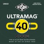 Rotosound UM40 Ultramag basszusgitár húrkészlet, "Type 52" ötvözet, 40 60 80 100 (UM40)