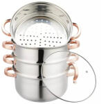 Klausberg Oala pentru gatit la aburi Klausberg KB 7736, 24 cm, 5 L, 5 piese, Inductie, Inox/Aur roz (KB 7736)