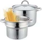 Klausberg Oala pentru fiert spaghete Klausberg KB 7738, 24 cm, 7 L, 3 piese, Inductie, Argintiu (KB 7738)