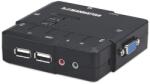 Manhattan Switch KVM Manhattan switch KVM 2 porturi Compact, VGA/USB, Audio (151252)