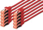 ASSMANN DK-1644-005/B CAT 6 Patch Kábel - 0.5 m, Piros, 10 db