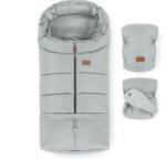 PETITEMARS PETITE&MARS Téli szett Jibot 3in1 bundazsák + kézmelegítő kesztyű babakocsira Jasie Quiet Grey