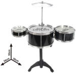 Magic Toys Jazz Drum stand 4 părți culoarea neagră set jucărie (MKM961699) Instrument muzical de jucarie