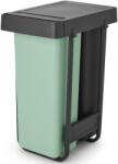 Brabantia Sort & Go Built in Bin beépített szemetes fix fedéllel, kihúzható, 2x30L - O méret, műanyag, sötétszürke és jáde zöld - 232527 (232527)