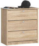 AKORD AKORD MINI Kompakt Cipősszekrény Sonoma Tölgy 3-Ajtós (AKO-OP0LSZASONMINI)