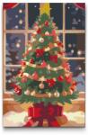  Festés számok szerint - Karácsonyfa Méret: 20x30cm, Keretezés: Műanyagtáblával