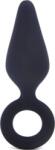 Passion Labs Black Silicone Anal Plug with Ring