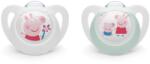 Nuk Силиконови залъгалки Nuk - Peppa Pig, 18-36 месеца, 2 броя (10177219)