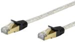 Vivanco CAT 6e network lead, 2.0 m, transparent networking cable White 2 m (45300)