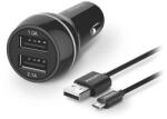 Philips Incarcator auto dual 2x USB ULTRA-RAPID 15.5W 3.1A cu protectie + cablu micro USB PHILIPS DLP2357U/10 (DLP2357U/10)