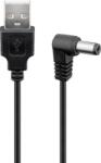 Goobay Cablu USB - DC 5.5 x 2.1 mm 90 grade 1m negru Goobay 55158 (55158)