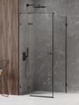 NEW TRENDY Avexa Black cabină de duș 110x100 cm dreptunghiular negru mat/sticlă transparentă EXK-1592 (EXK1592)