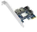  4xUSB 3.0 bővítő kártya PCI-E x1 OEM (PCIS4)
