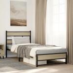 vidaXL sonoma tölgy színű fém ágykeret matrac nélkül 75 x 190 cm (4017262)