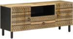 vidaXL fekete tömör nyers mangófa TV-szekrény 105 x 33, 5 x 46 cm (4018642)