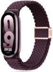  Xiaomi Smart Band 8 / 9 / NFC okosóra szíj - Tech- Protect Nylonmag - sötétlila szövet szíj - tokgalaxis
