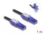 Delock Cablu de retea RJ45 Cat. 6 UTP conectori in unghi 180 grade 1m Negru, Delock 80926 (80926)