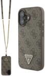 GUESS 4G STRASS SET Husă de protecție + curea pentru Apple iPhone 16 maro