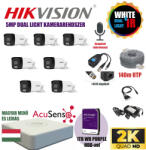  Hikvision 5Mp DUAL LIGHT Szereld Magad Csomag 7 kamerával és RJ45 balunnal!