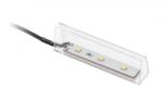 GTV LD-KLPZB-00N Hidegfehér műanyag kapocs üvegpolchoz 8mm, 0, 24W/12V, 3 LED, 2m kábel mini erősítővel (LD-KLPZB-00N)