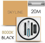 SkyLine MILKY WAY EXKLUZÍV Indirekt világítás 24V 8, 7W/m 3000K 20m hosszú Fekete (SKY-20A830B)