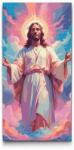  Festés számok szerint - Jézus a mennyben Méret: 40x80cm, Keretezés: Keret nélkül (csak a vászon)