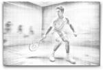  PontPöttyöző - Squash Méret: 40x60cm, Keretezés: Műanyagtáblával, Szín: Fekete