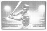  PontPöttyöző - Baseball Méret: 40x60cm, Keretezés: Keret nélkül (csak a vászon), Szín: Zöld