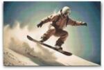  Gyémántszemes kirakó - Snowboardos Méret: 40x60cm, Keretezés: Műanyagtáblával, Gyémántok: Kerek