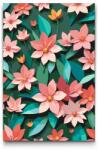  Festés számok szerint - Origami virágok Méret: 40x60cm, Keretezés: Kartonlemezen