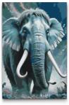  Festés számok szerint - Mamut a sötét türkiz árnyalataiban Méret: 40x60cm, Keretezés: Kartonlemezen