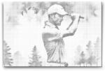  PontPöttyöző - Golf Méret: 40x60cm, Keretezés: Műanyagtáblával, Szín: Piros