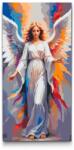 Festés számok szerint - Szivárvány angyal origami Méret: 40x80cm, Keretezés: Keret nélkül (csak a vászon)