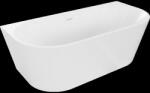 Mexen Oval самостоятелна вана до стена 150 x 75 см, бяла, бял преливник (52671507500-20)