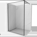 Mexen Kioto душ панел Walk-in 120 x 200 см, черна рамка 8 мм, черна - 800-120-101-70-70 (800-120-101-70-70)