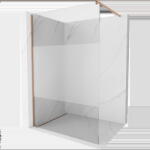 Mexen Kioto стена за душ Walk-in 120 x 200 см, прозрачен/мат 8 мм, четкана мед - 800-120-101-65-35 (800-120-101-65-35)